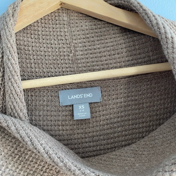 Lands End Beige Waterfall Cardigan - Picture 3 of 3